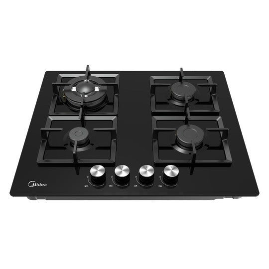 Encimera a Gas 4 Quemadores Negra 60cm