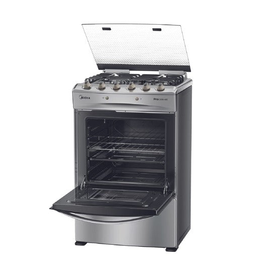 Cocina a Gas 4 quemadores 24inch Silver con Grill