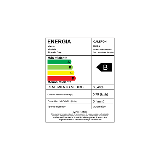 Calefont 5 Litros Tiro Natural Gas Licuado