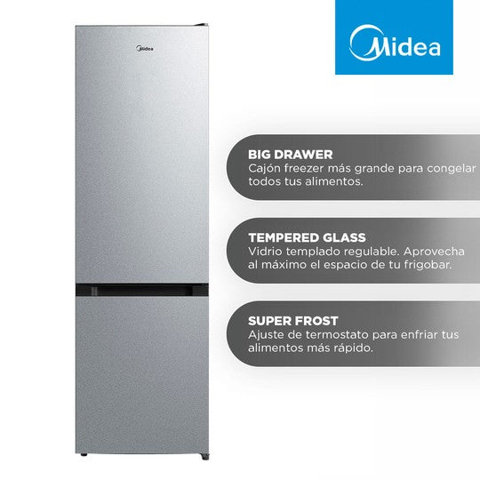 Refrigerador Bottom Freezer Frío Directo Light Silver 262 lts
