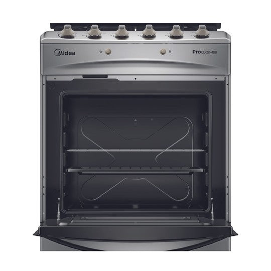 Cocina a Gas 4 quemadores 24inch Silver con Grill