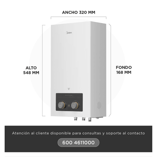 Calefont 7 Litros Tiro Natural Gas Licuado