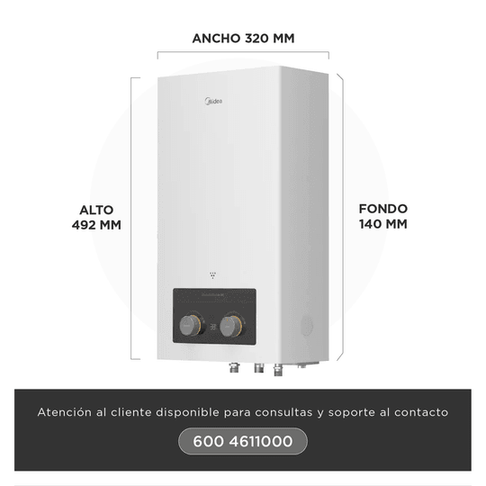 Calefont 5 Litros Tiro Natural Gas Licuado