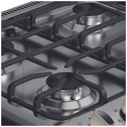 Cocina a Gas 4 quemadores 24inch Silver con Grill